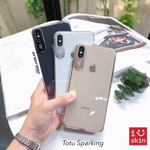 Ốp Lưng IPHONE Xs Max Totu Sparkling Trong Suốt Siêu Đẹp