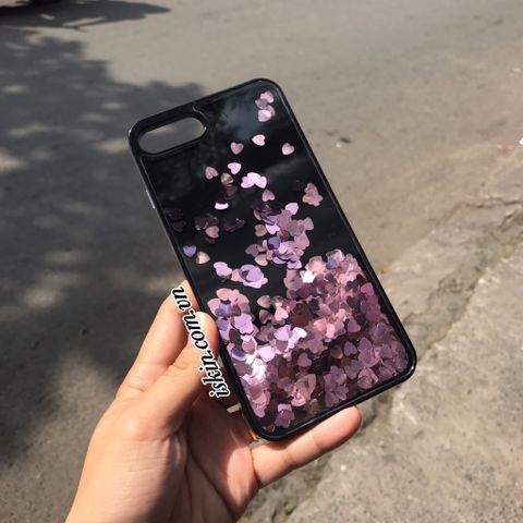 Ốp Lưng Iphone 7 Jet Black KIm Tuyến Nước Chuyển Động Viền Dẻo