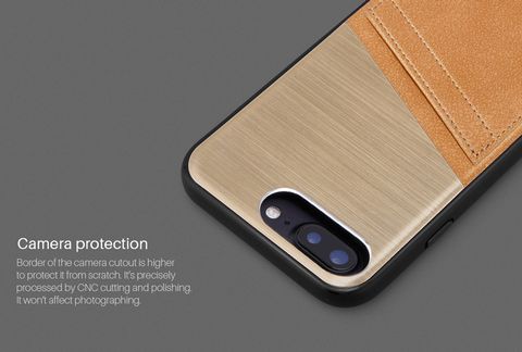 Ốp Lưng Iphone 7 Plus Nillkin Classy Da Phối Nhôm Sang Trọng Chính Hãng