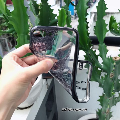 Ốp Lưng Iphone 7 Plus NXE Hoa Văn Ren Váy Cưới Silicon Dẻo Trong