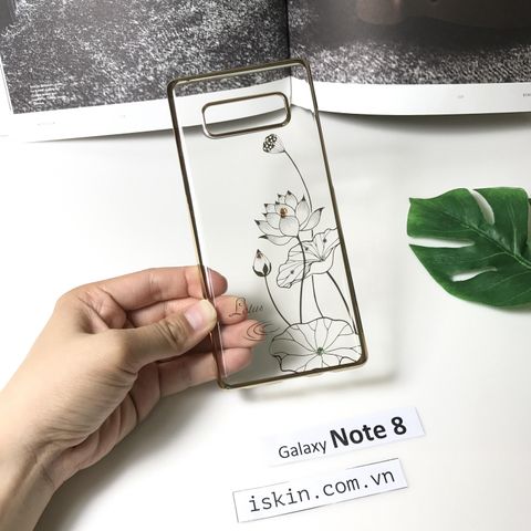 Ốp Lưng Samsung Galaxy Note 8 Kingxbar Hoa Xi Đính Đá Cao Cấp