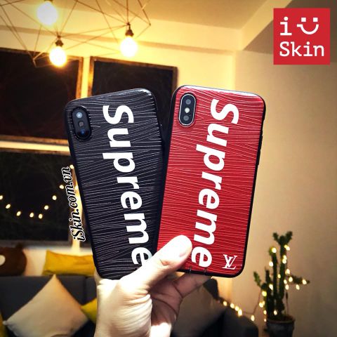 Ốp lưng iphone X Supreme in vân nổi 5D đẹp thời trang