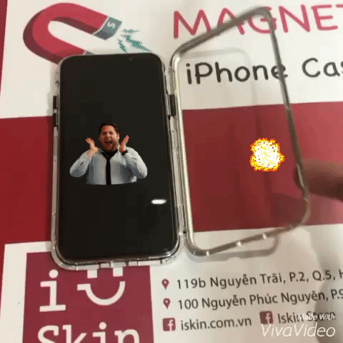 Ốp Lưng Iphone X Likgus Magnet Viền Hít Lưng Kính 9H Trong Suốt