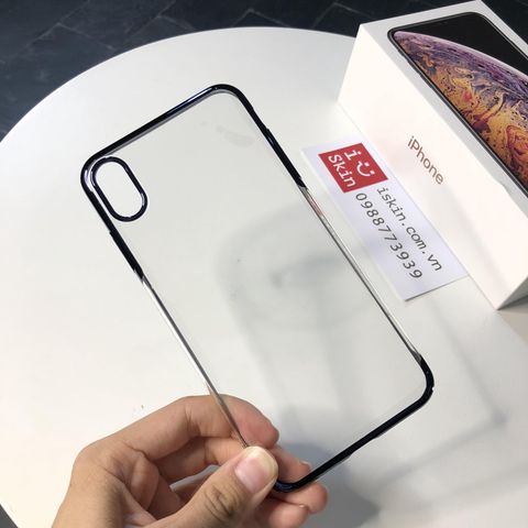 Ốp Lưng IPHONE Xs Max Baseus Glitter Lưng Trong Viền Xi Cao Cấp