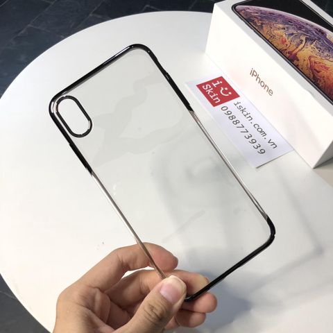Ốp Lưng IPHONE Xs Max Baseus Glitter Lưng Trong Viền Xi Cao Cấp