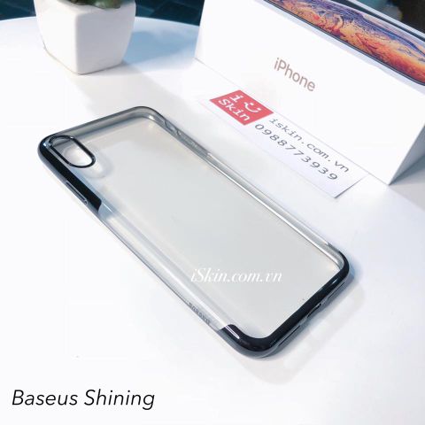 Ốp Lưng IPHONE Xs Max Baseus Shining Dẻo Trong Viền Xi Cao Cấp