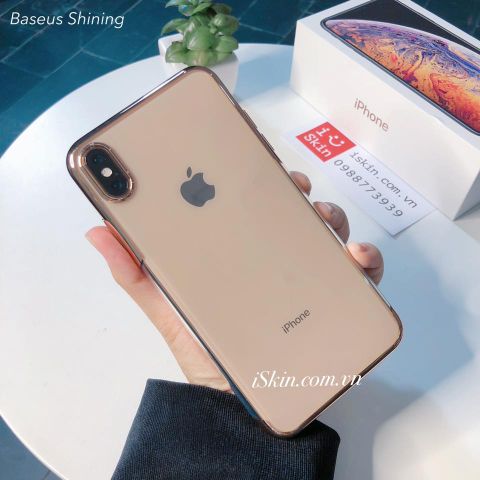 Ốp Lưng IPHONE Xs Max Baseus Shining Dẻo Trong Viền Xi Cao Cấp