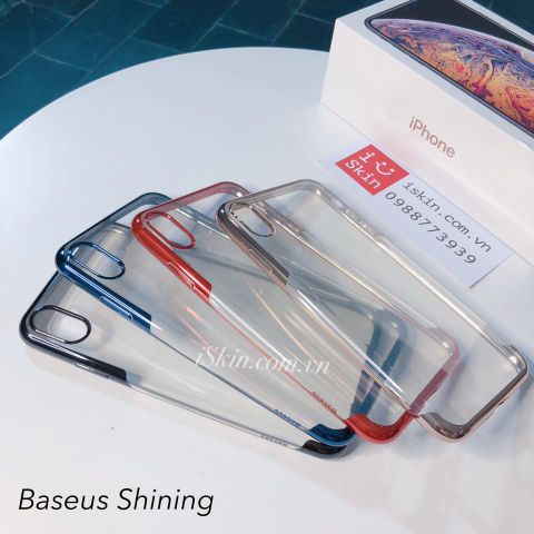 Ốp Lưng IPHONE Xs Max Baseus Shining Dẻo Trong Viền Xi Cao Cấp