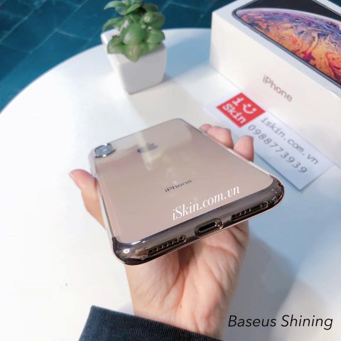 Ốp Lưng IPHONE Xs Max Baseus Shining Dẻo Trong Viền Xi Cao Cấp