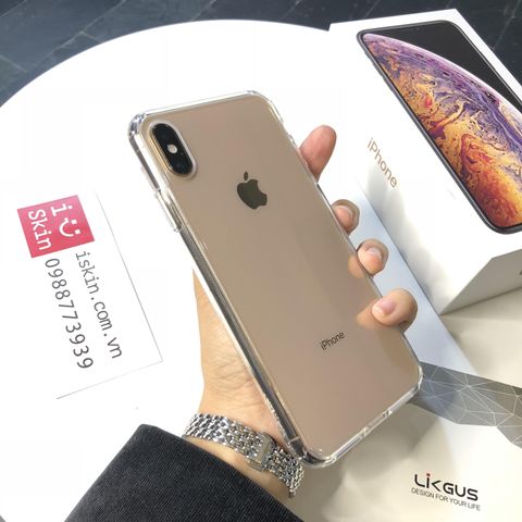 Ốp Lưng IPHONE Xs Max Likgus Pure Lưng Trong Không Ố Cao Cấp