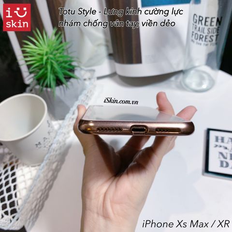 Ốp Lưng IPHONE Xs Max Totu Style Lưng Kính Cường Lực Nhám Chống Vân Tay