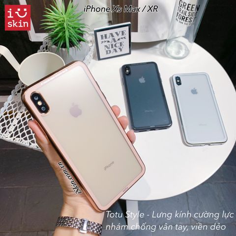 Ốp Lưng IPHONE Xs Max Totu Style Lưng Kính Cường Lực Nhám Chống Vân Tay