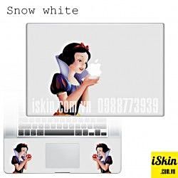 Miếng Dán Skin Trang Trí Macbook Pro Air Retina Hình Bạch Tuyết Ăn Táo