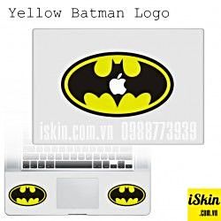 Miếng Dán Skin Trang Trí Macbook Pro Air Retina Logo Batman Màu Vàng