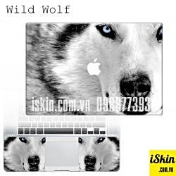 Miếng Dán Skin Trang Trí Macbook Pro Air Retina Chó Husky Mắt Xanh