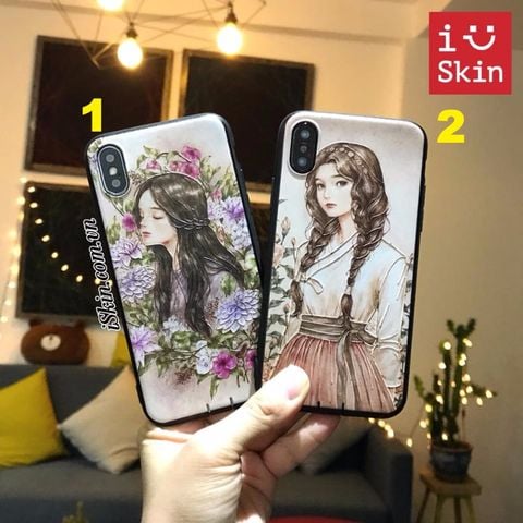 Ốp Lưng Iphone X Hình Cô Gái In Nổi 5D Đẹp