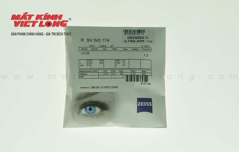 TRÒNG ZEISS 1.74 Individual Platium