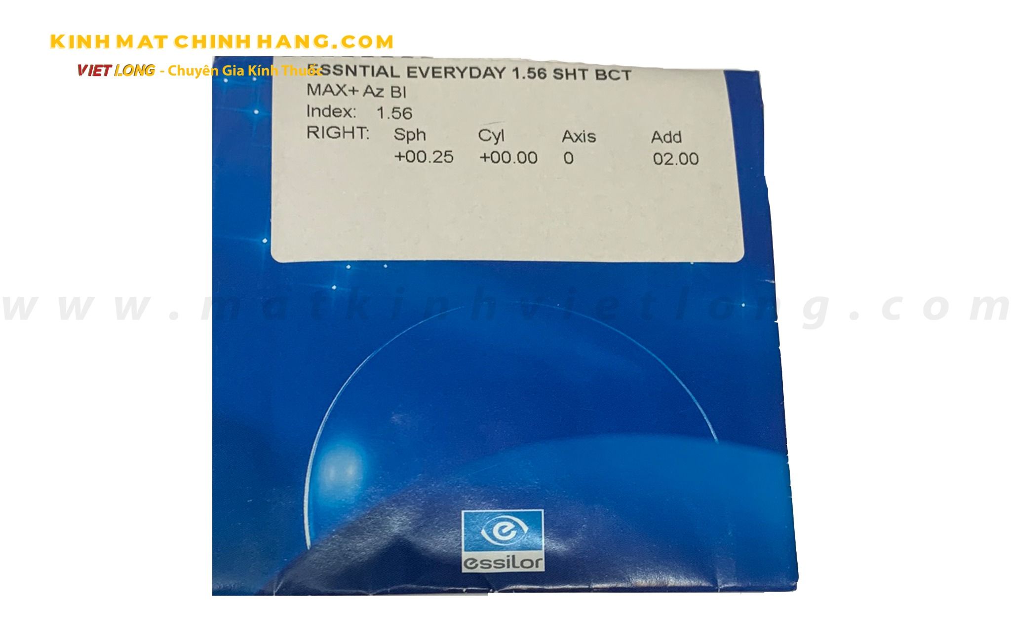 ĐA TRÒNG ESSILOR ESSENTIAL BLUE EVERYDAY 1.56
