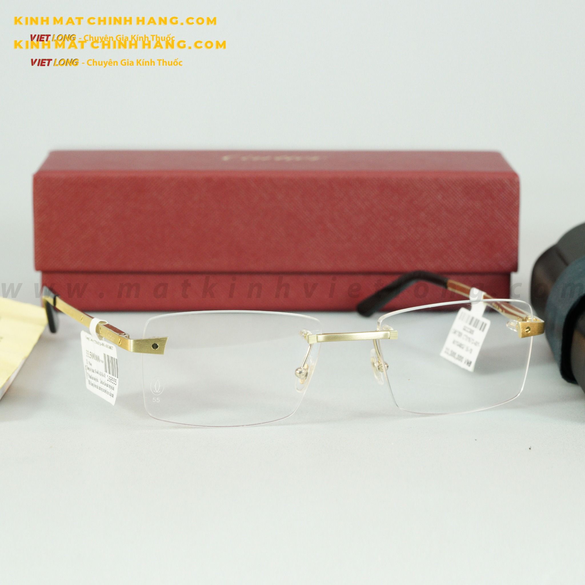 GỌNG KÍNH CARTIER CT0167O-001-A01G48G7 55-18