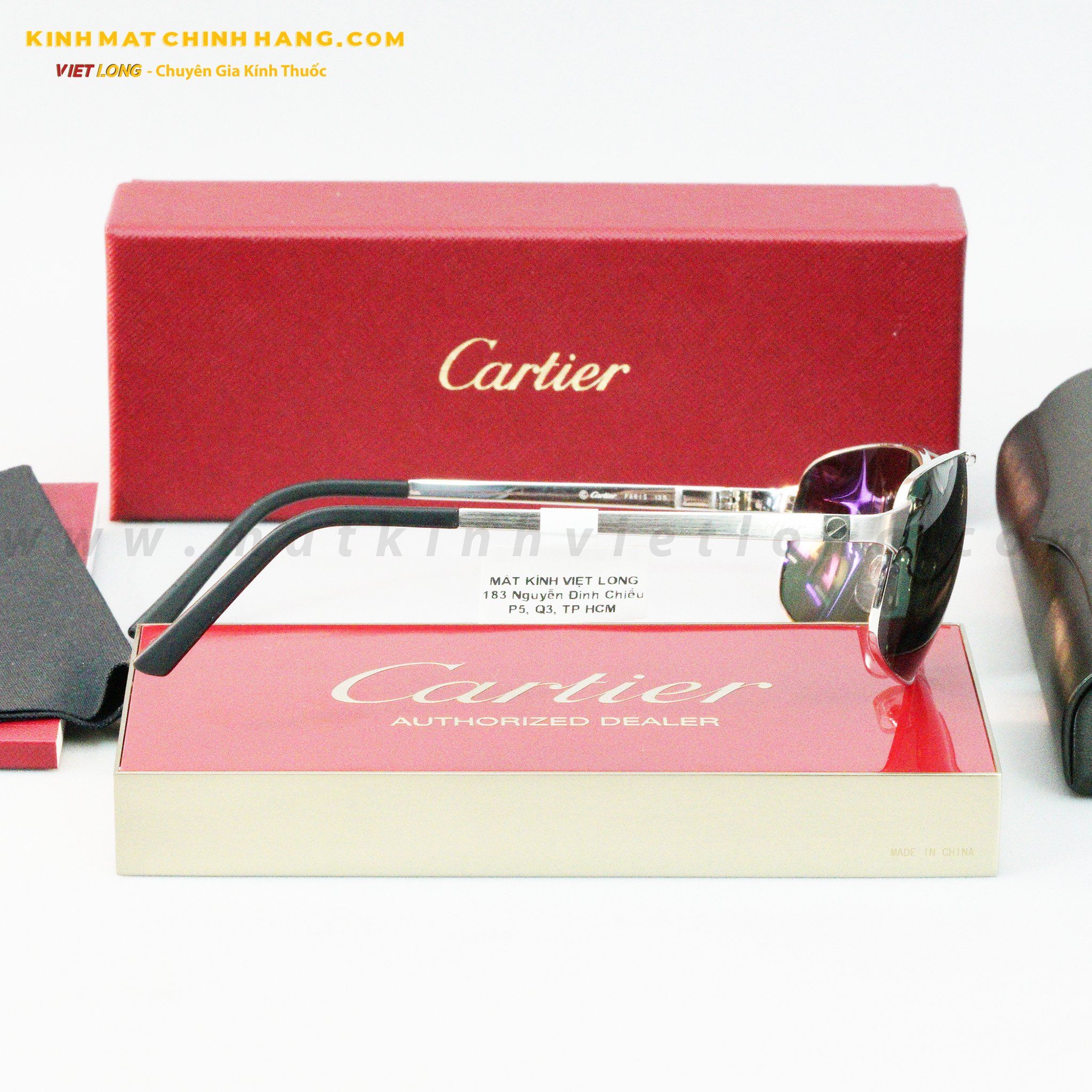 KÍNH MÁT CARTIER SANTOS 3536298 62-18
