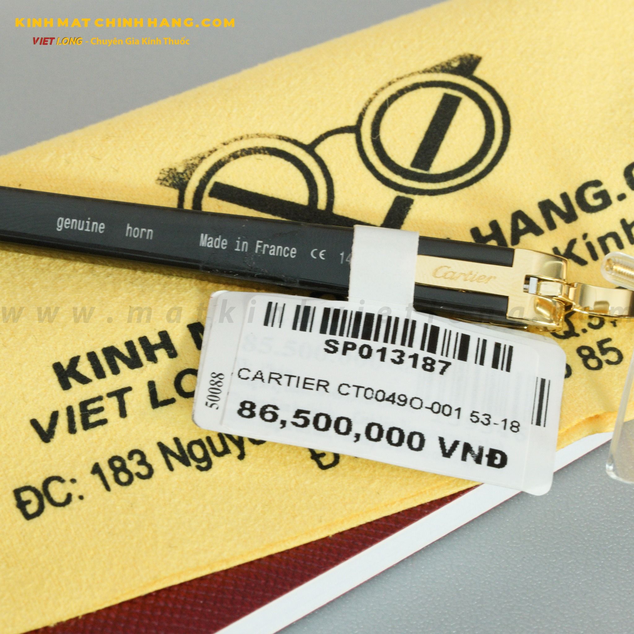  GỌNG KÍNH CARTIER CT0049O-001 53-18 