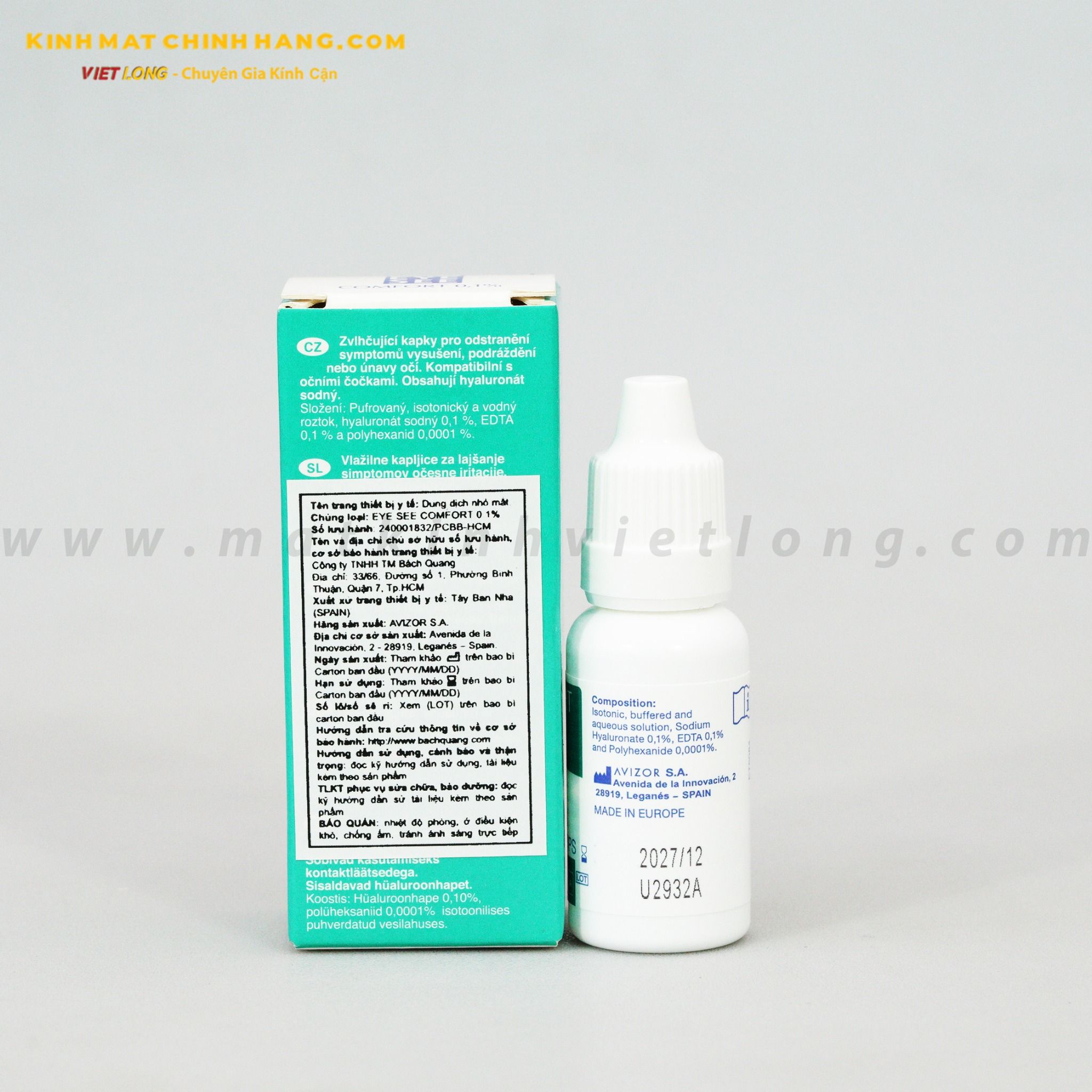 NHỎ MẮT EYE SEE COMFORT 0.1% 15ML