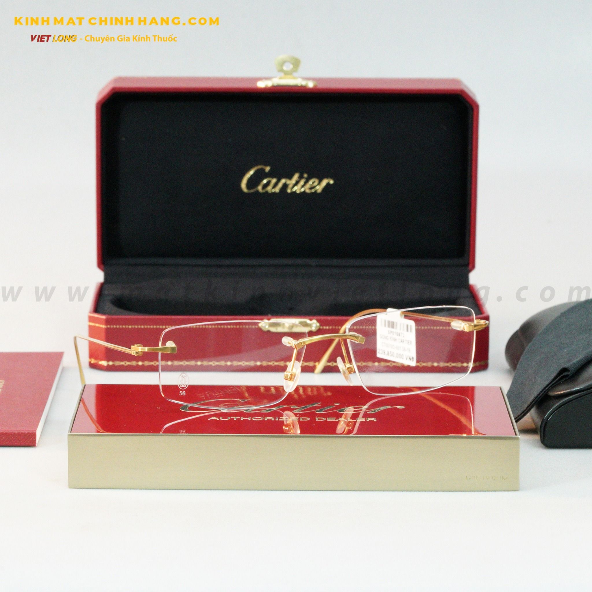 GỌNG KÍNH CARTIER CT0070O-001 56-16
