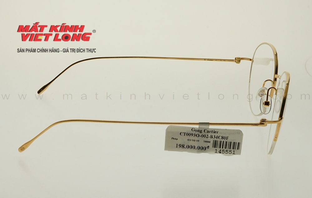  GỌNG KÍNH CARTIER CT0093O-002-B34C80F 