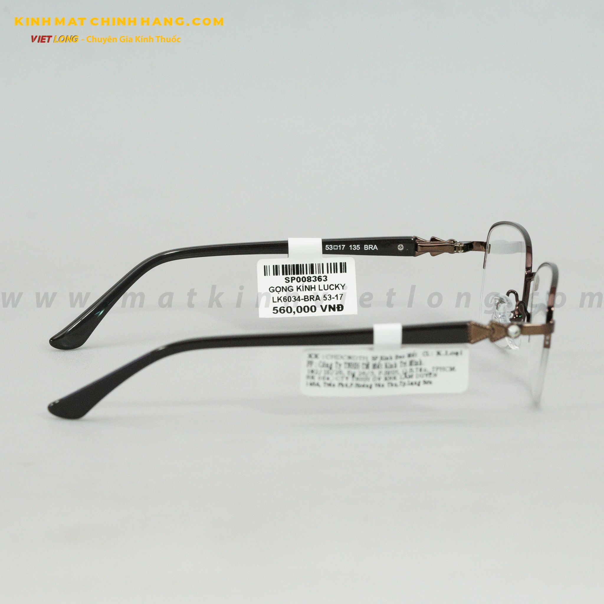 GỌNG KÍNH LUCKY LK6034-BRA 53-17