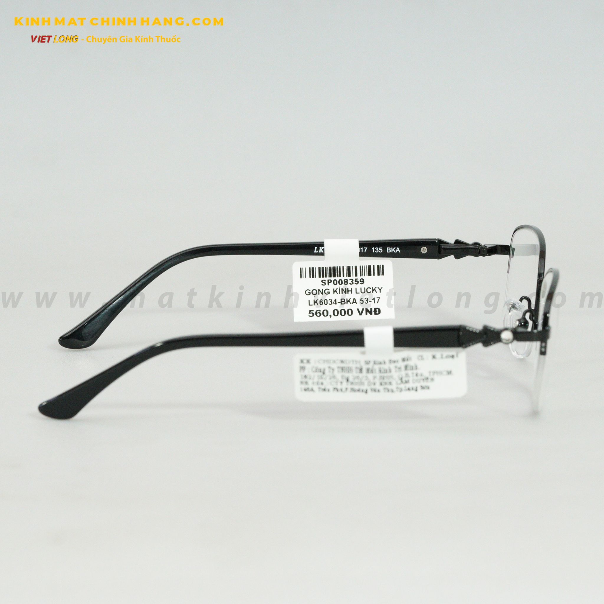 GỌNG KÍNH LUCKY LK6034-BKA 53-17