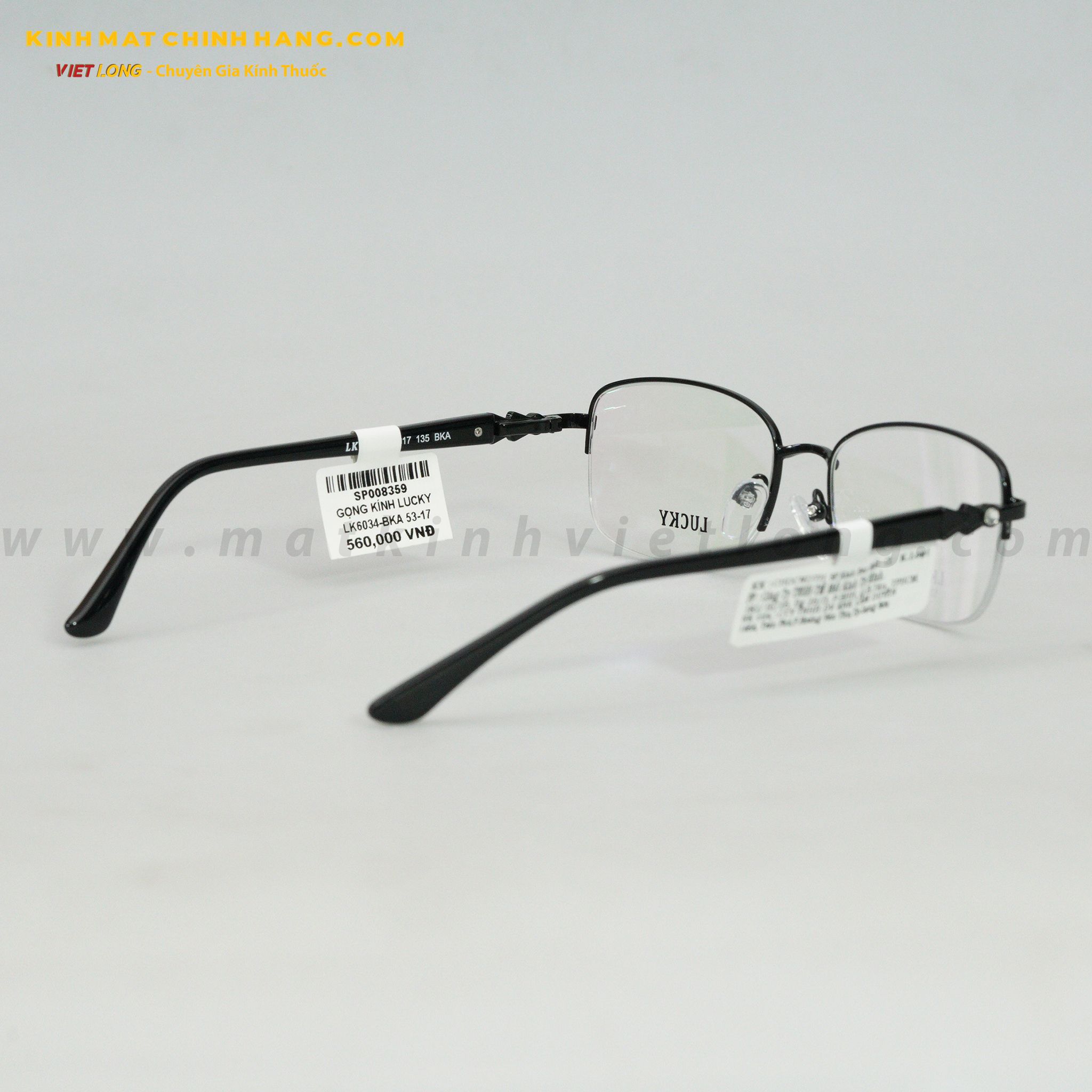 GỌNG KÍNH LUCKY LK6034-BKA 53-17