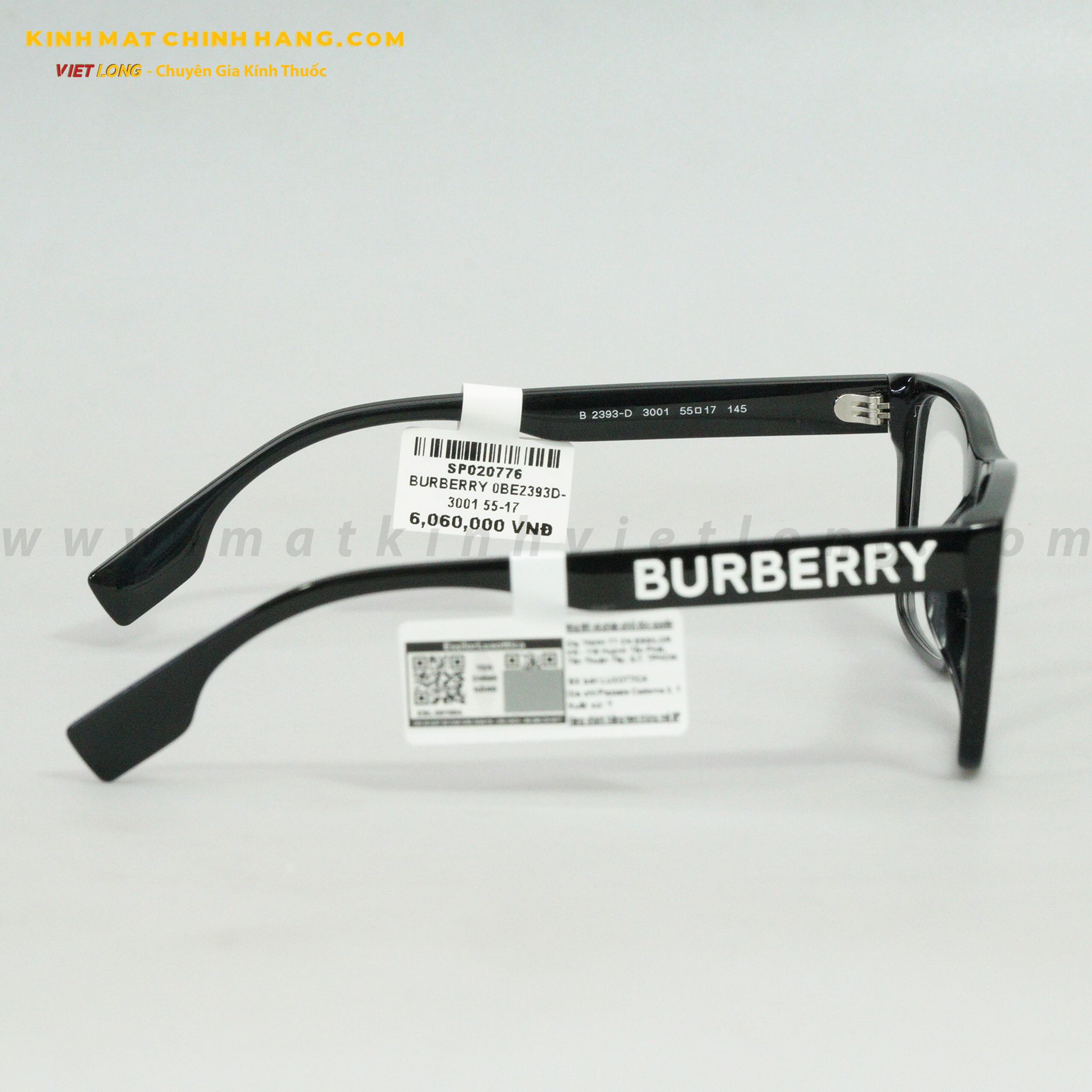 GỌNG KÍNH BURBERRY 0BE2393D-3001 55-17
