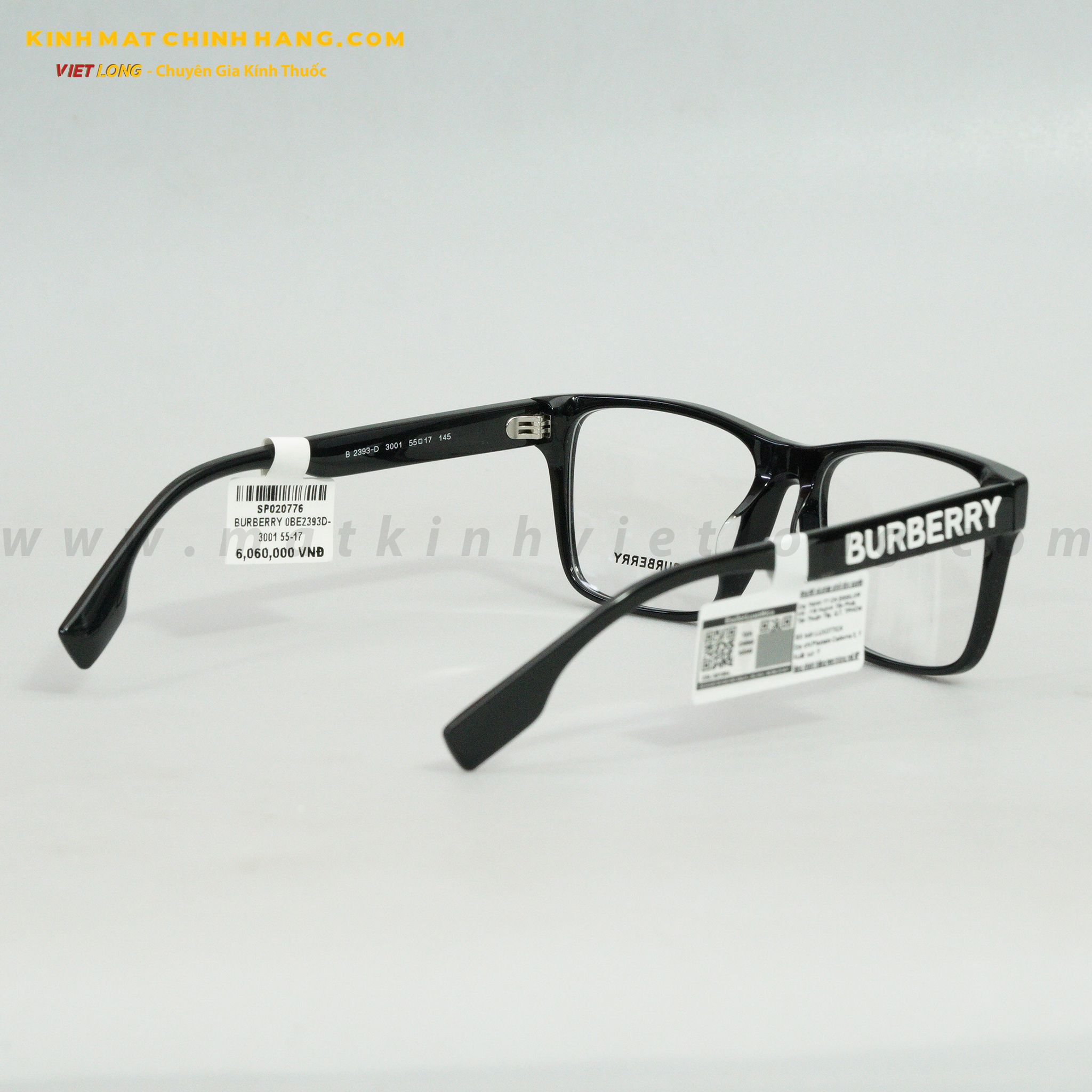 GỌNG KÍNH BURBERRY 0BE2393D-3001 55-17