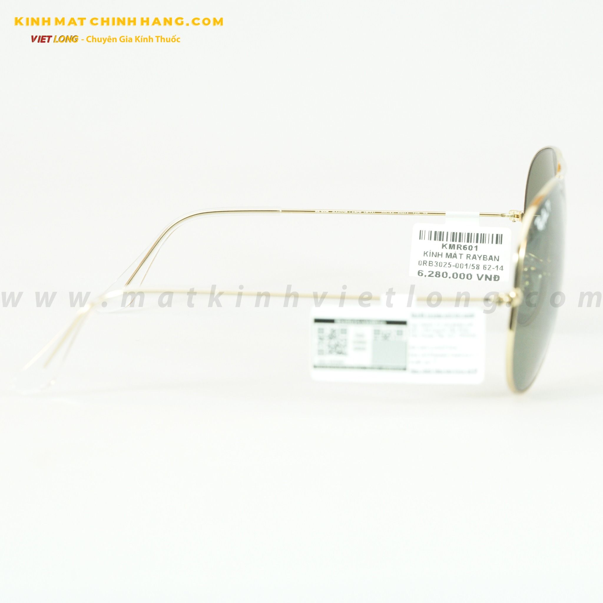  KÍNH MÁT RAYBAN 0RB3025-001/58 62-14 