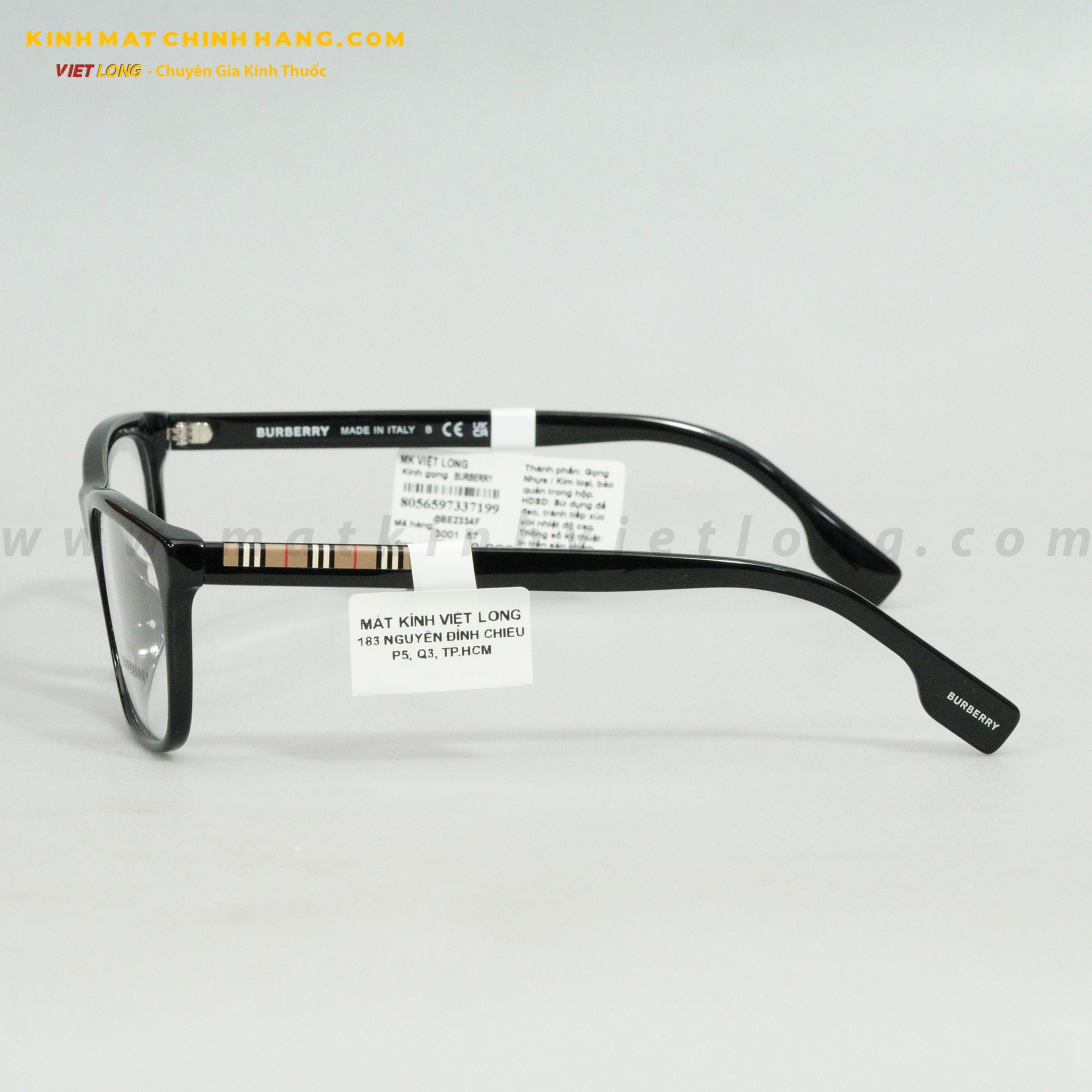 GỌNG KÍNH BURBERRY 0BE2334F-3001 57-18