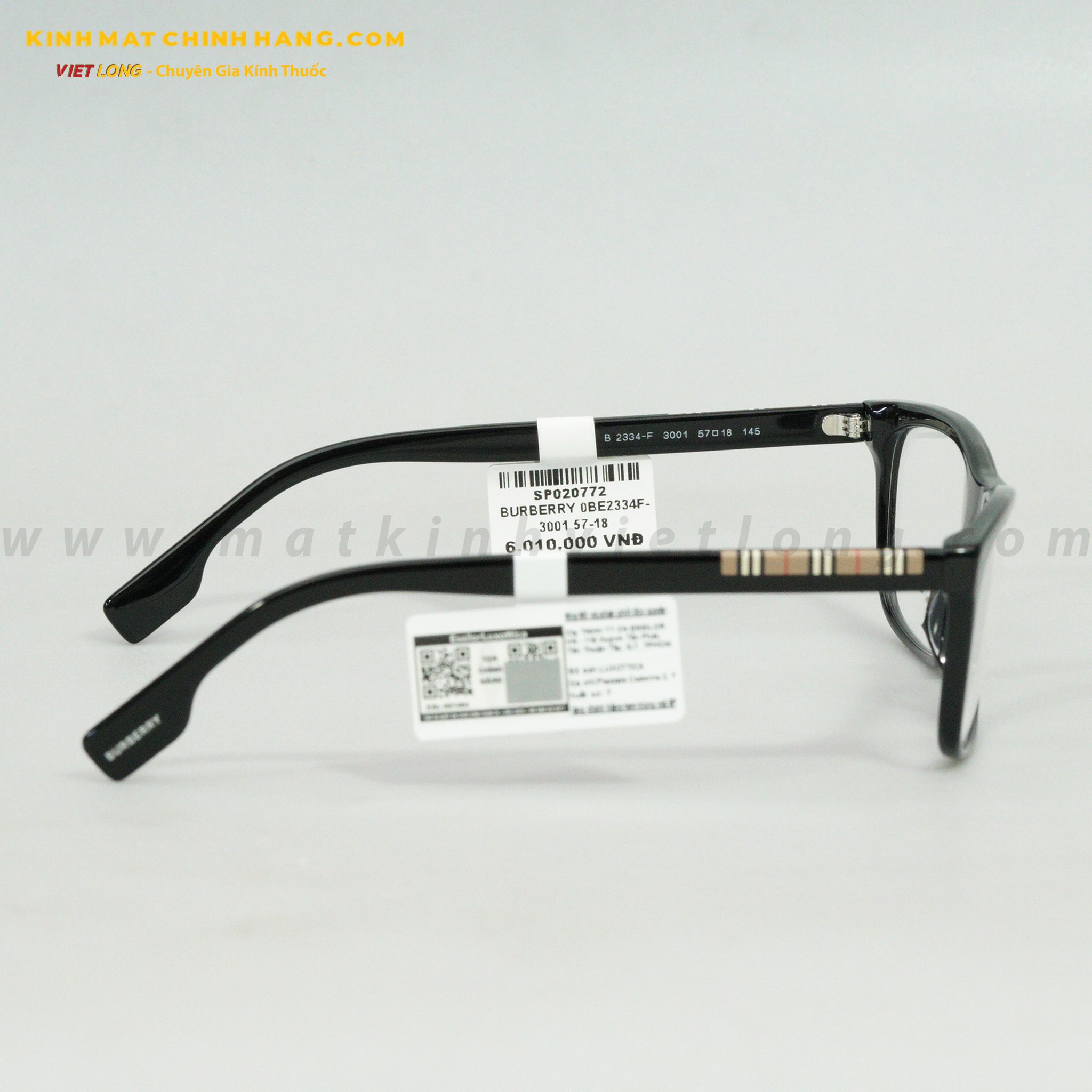 GỌNG KÍNH BURBERRY 0BE2334F-3001 57-18
