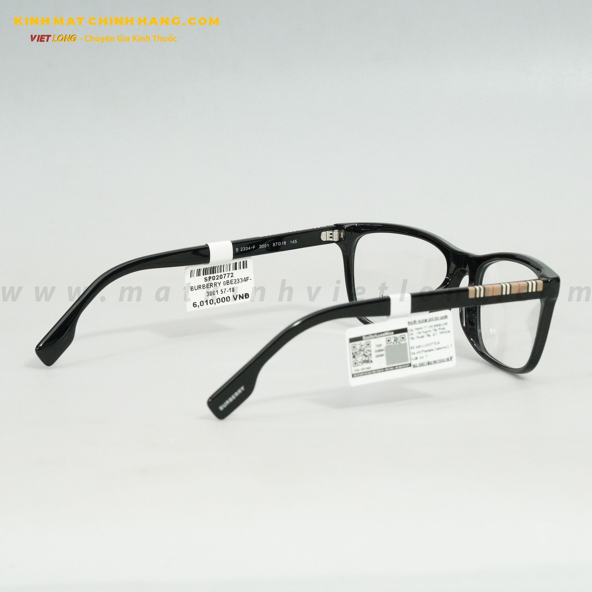 GỌNG KÍNH BURBERRY 0BE2334F-3001 57-18