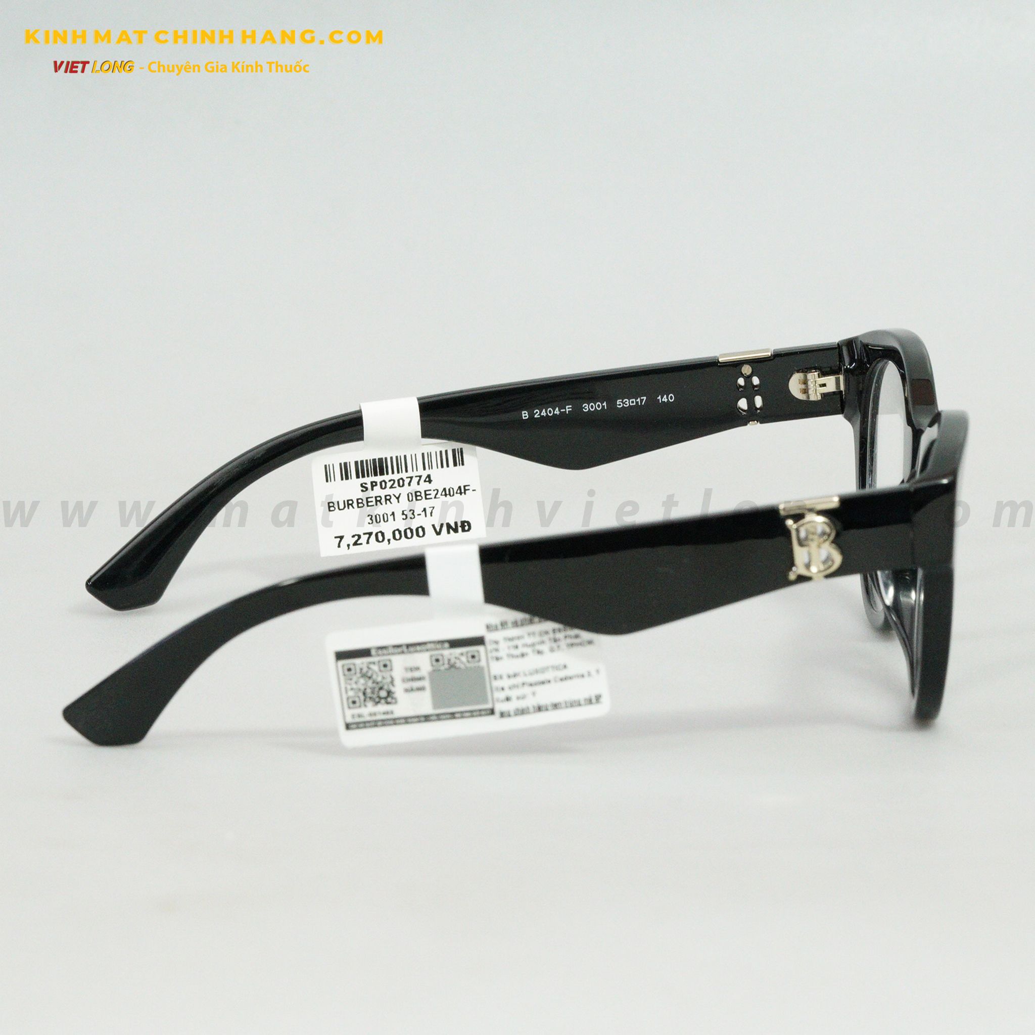 GỌNG KÍNH BURBERRY 0BE2404F-3001 53-17
