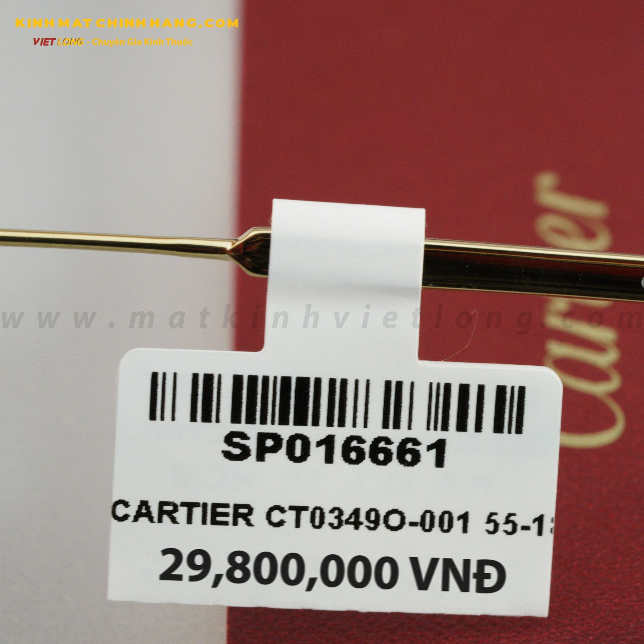  GỌNG KÍNH CARTIER CT0349O-001 55-18 