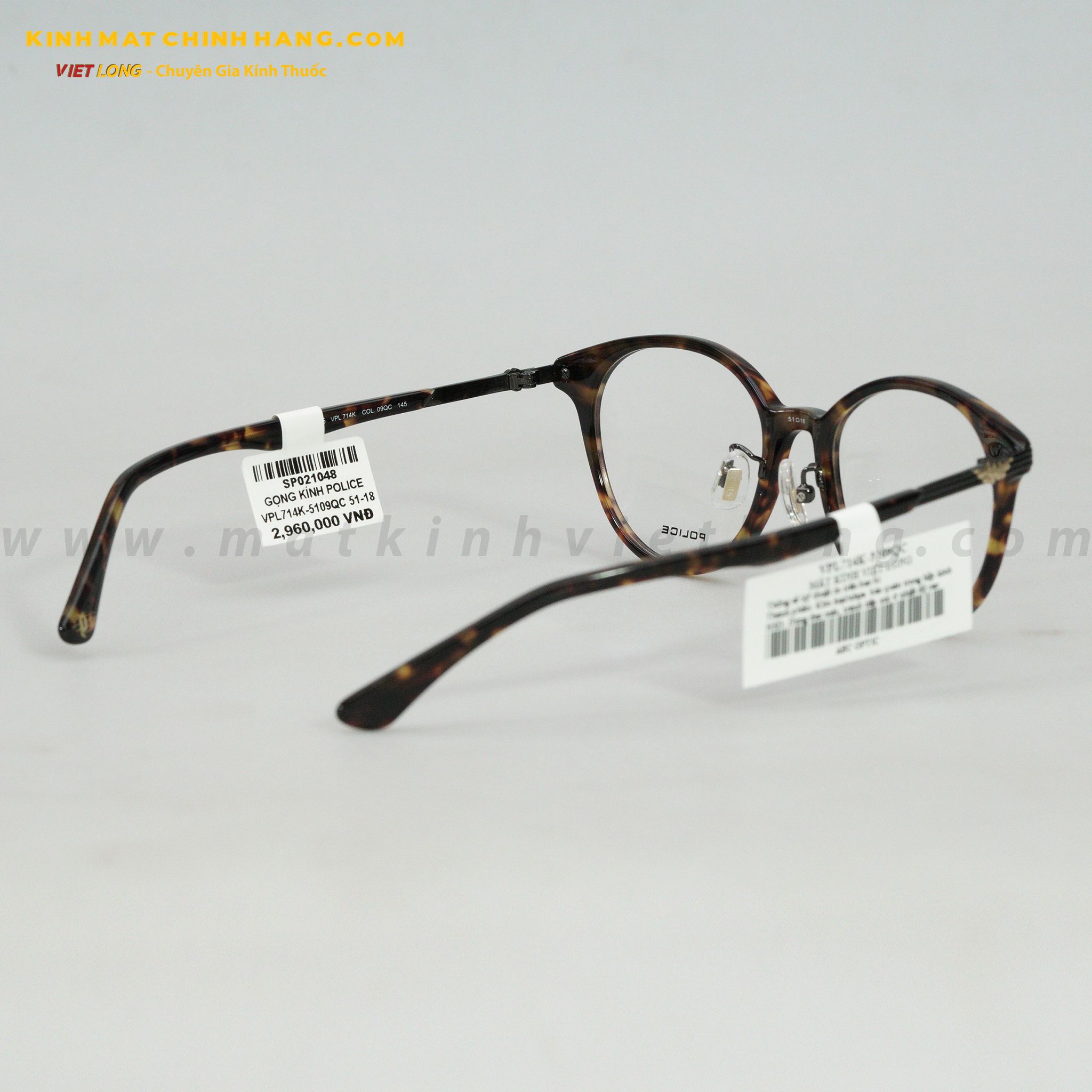 GỌNG KÍNH POLICE VPL714K-5109QC 51-18