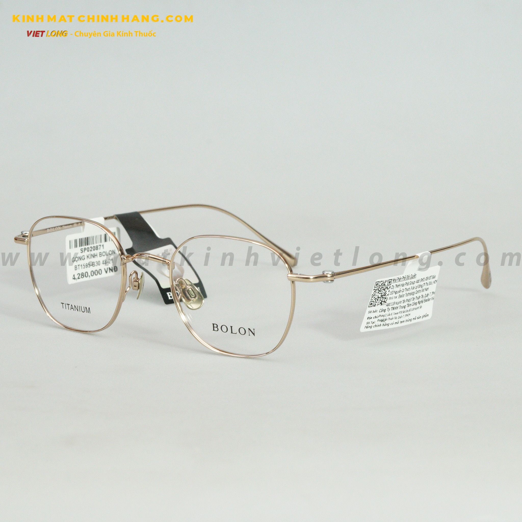 GỌNG KÍNH BOLON BT1595-B30 48-21
