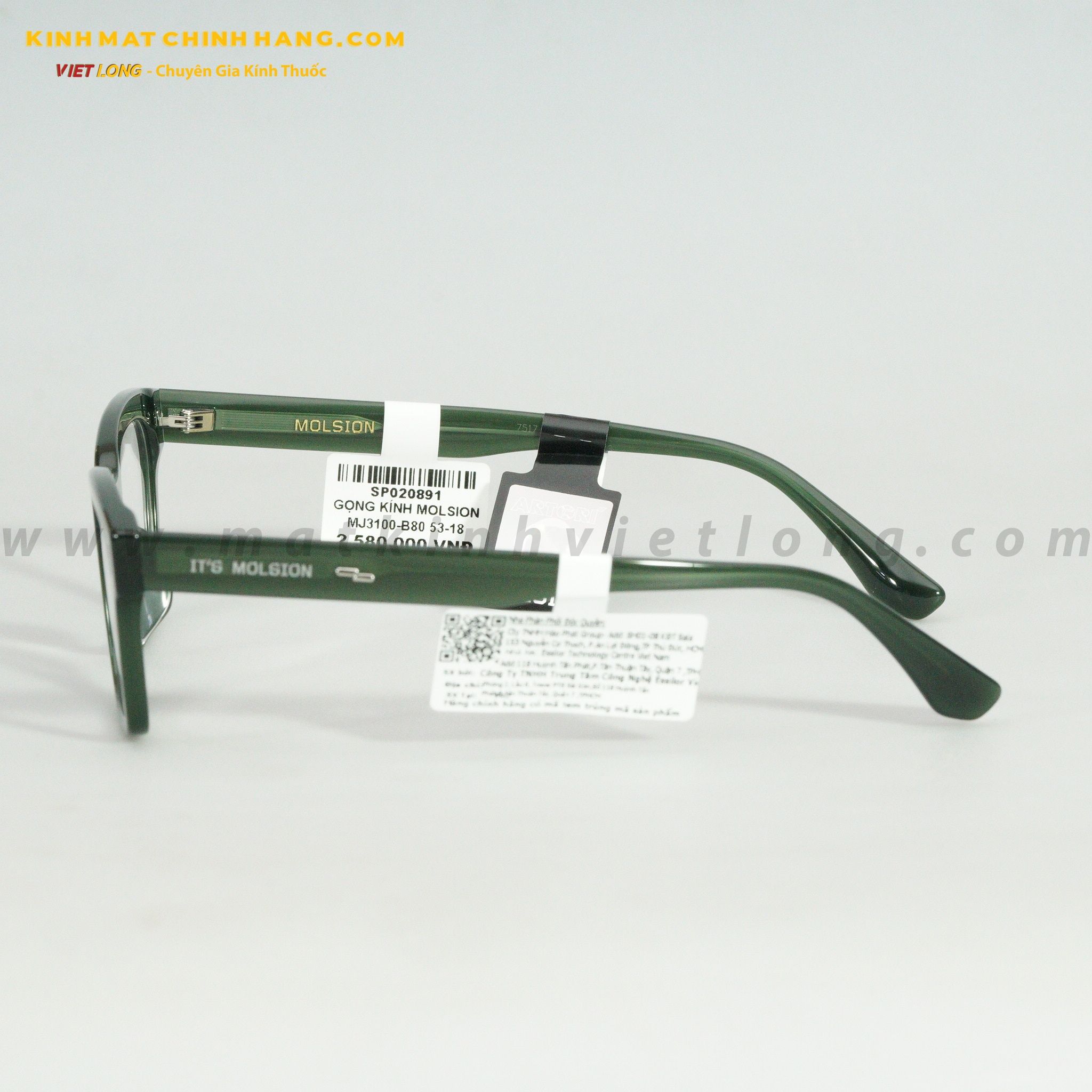 GỌNG KÍNH MOLSION MJ3100-B80 53-18