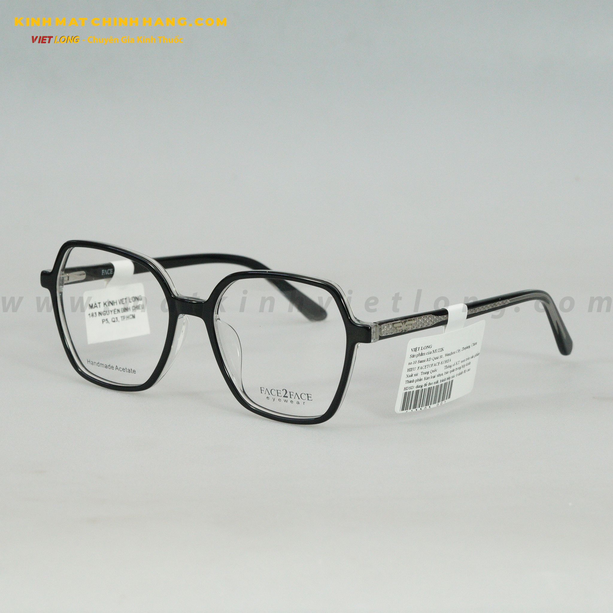 GỌNG KÍNH FACE2FACE F13505-001 52-17