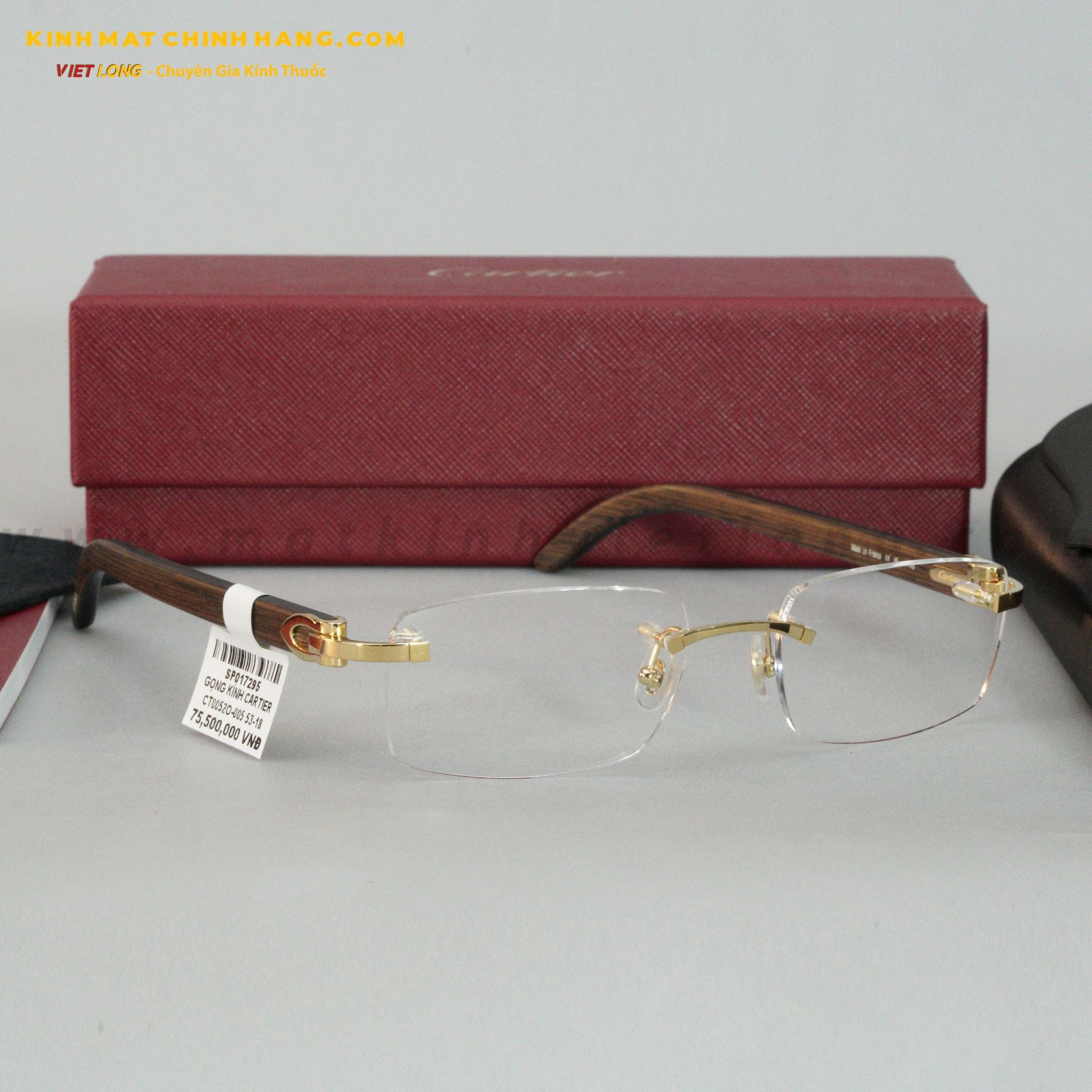 GỌNG KÍNH CARTIER CT0052O-005 53-18