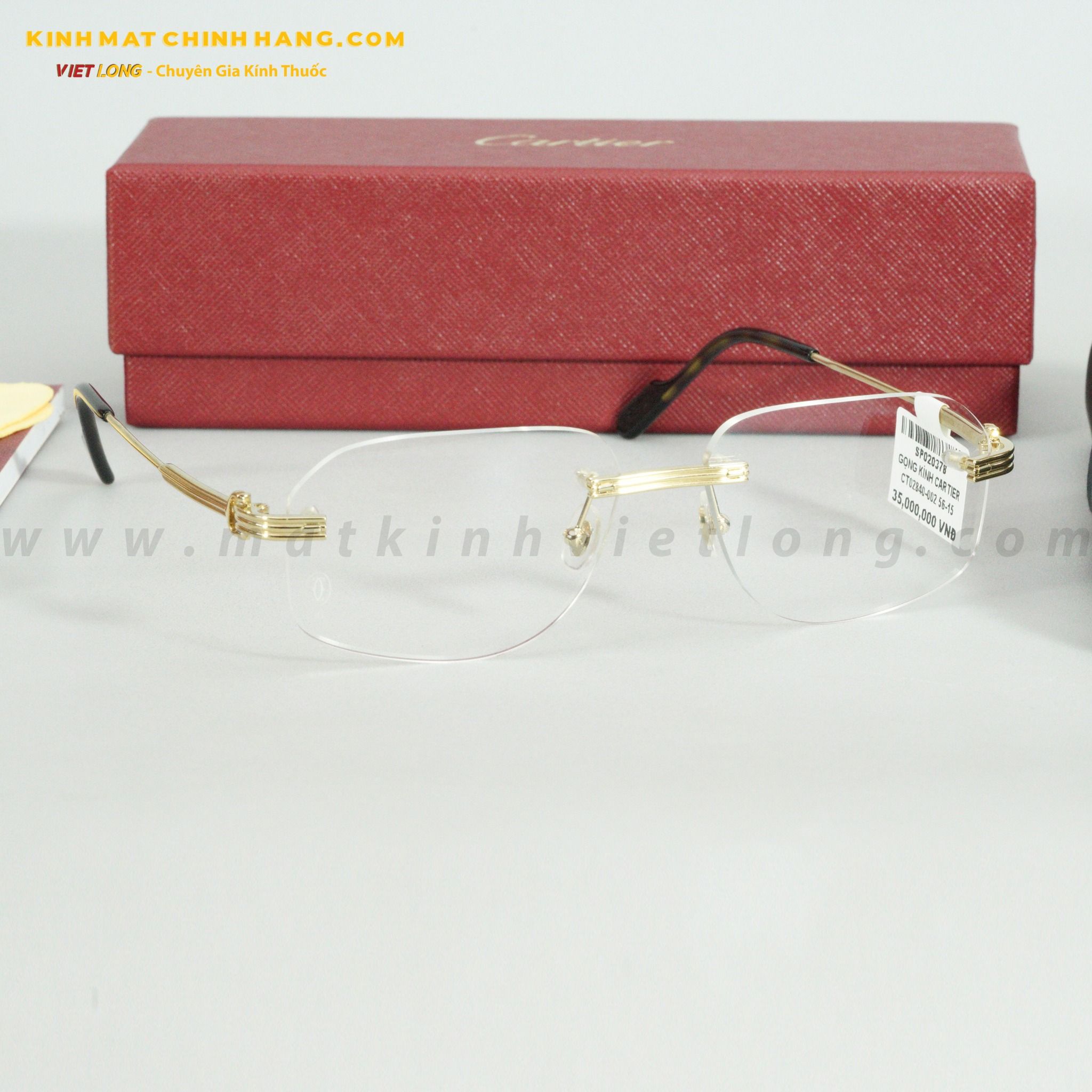  GỌNG KÍNH CARTIER CT02840-002 56-15 