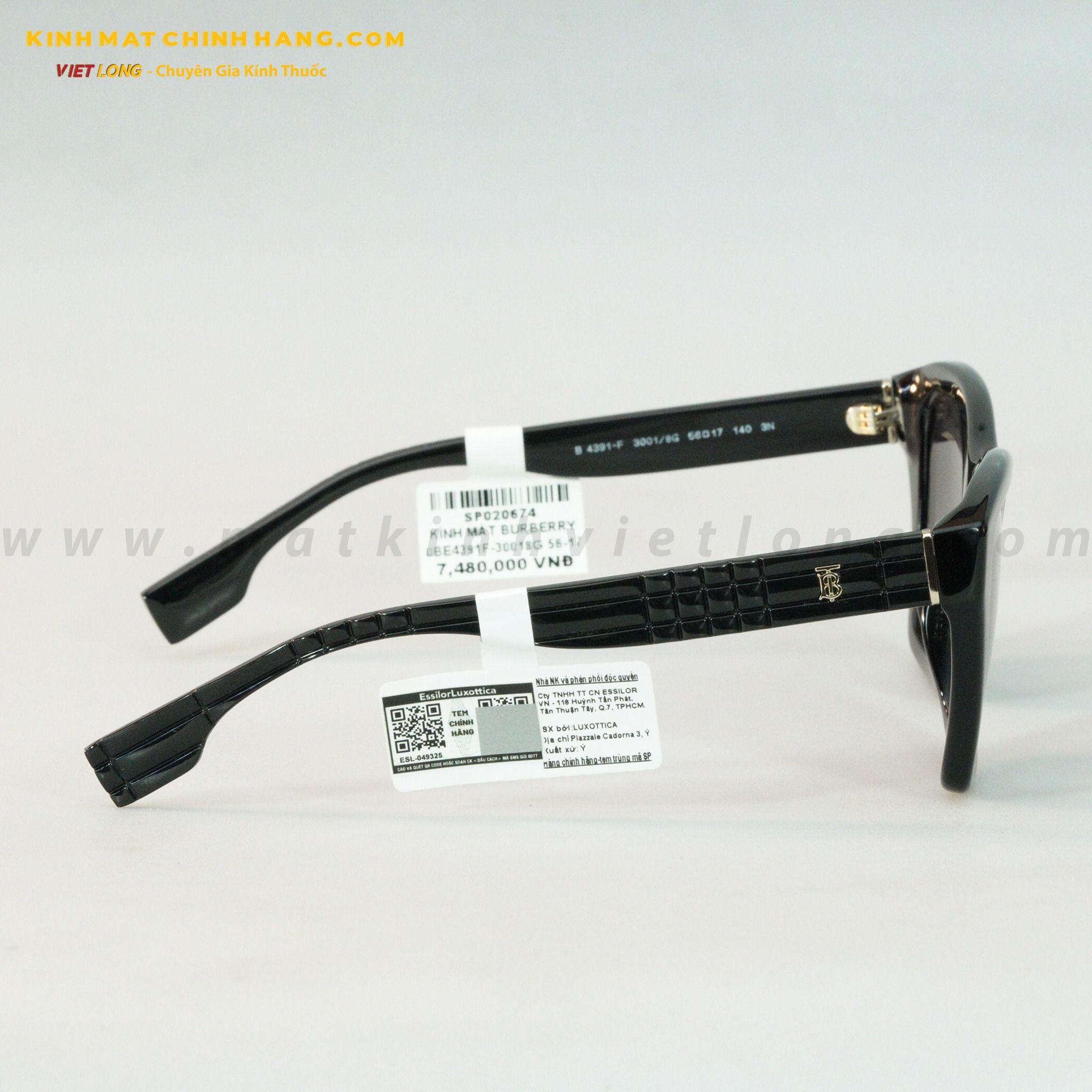 KÍNH MÁT BURBERRY 0BE4391F-30018G 56-17