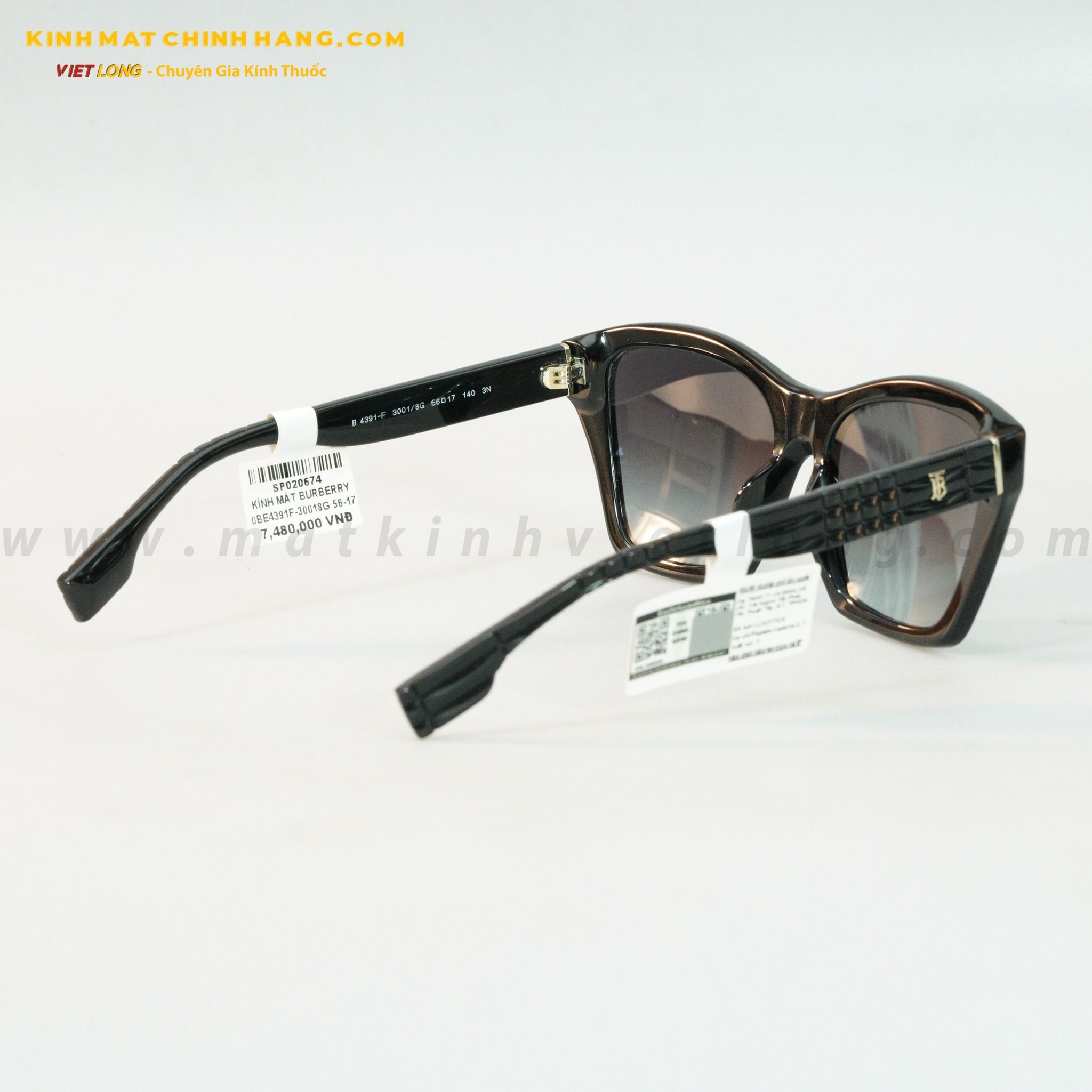 KÍNH MÁT BURBERRY 0BE4391F-30018G 56-17