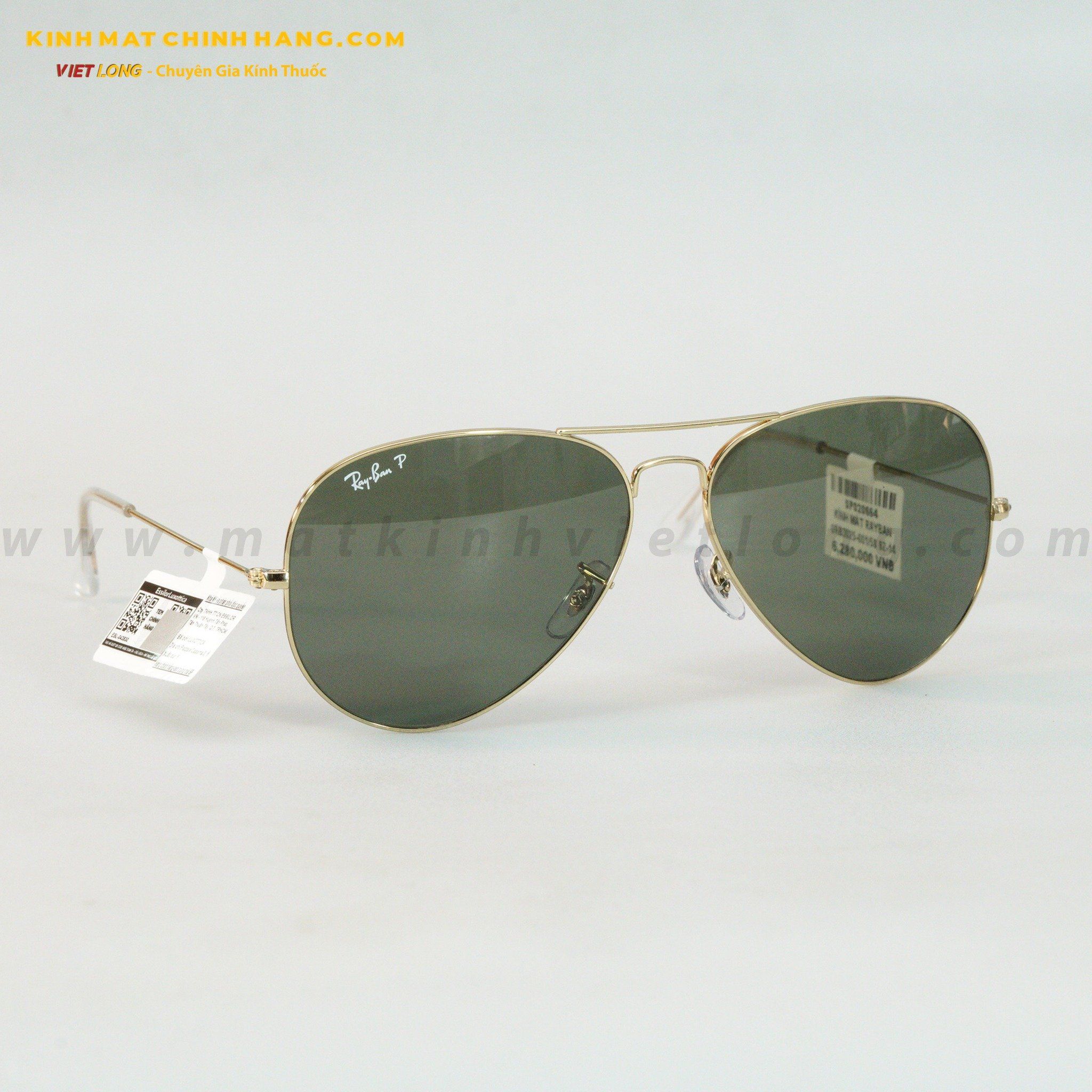 KÍNH MÁT RAYBAN 0RB3025-001/58 62-14