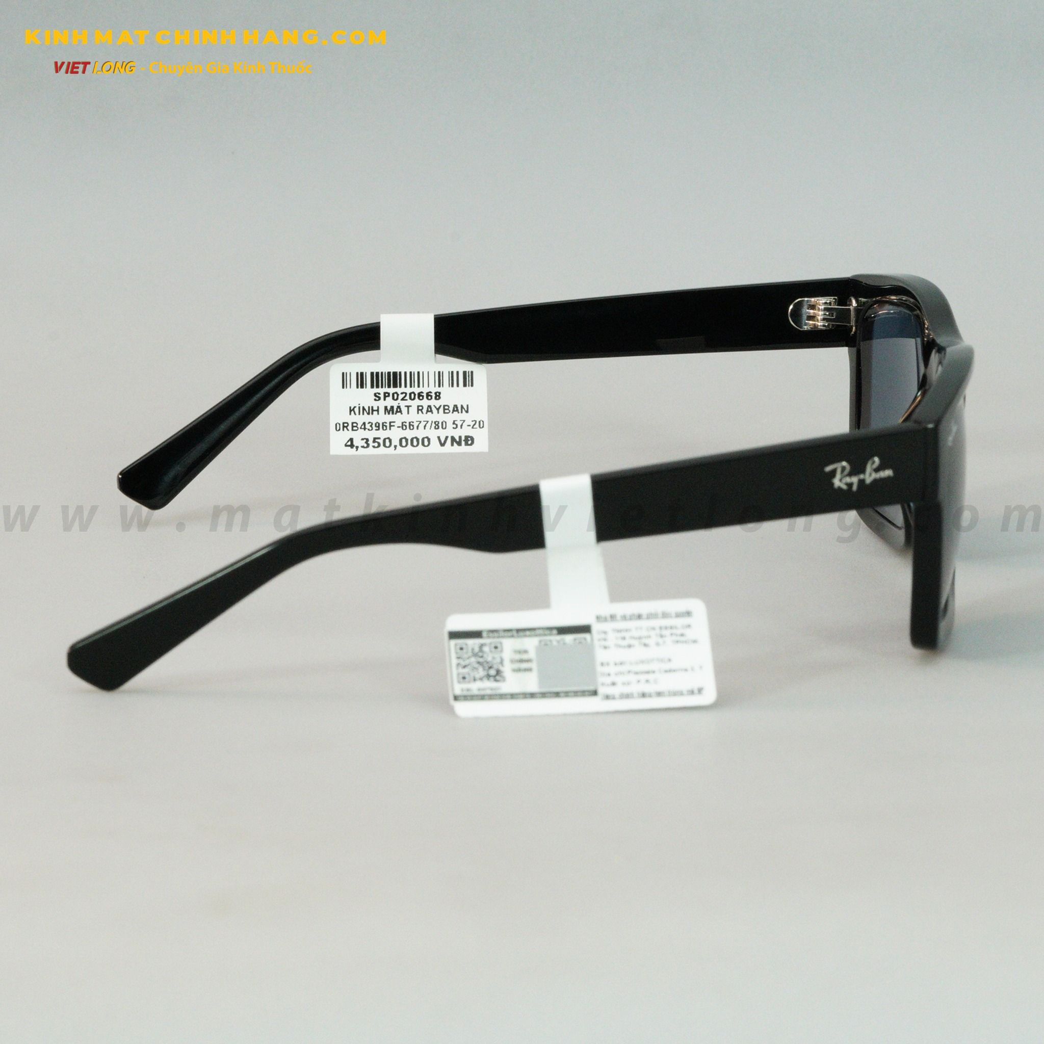 KÍNH MÁT RAYBAN 0RB4396F-6677/80 57-20