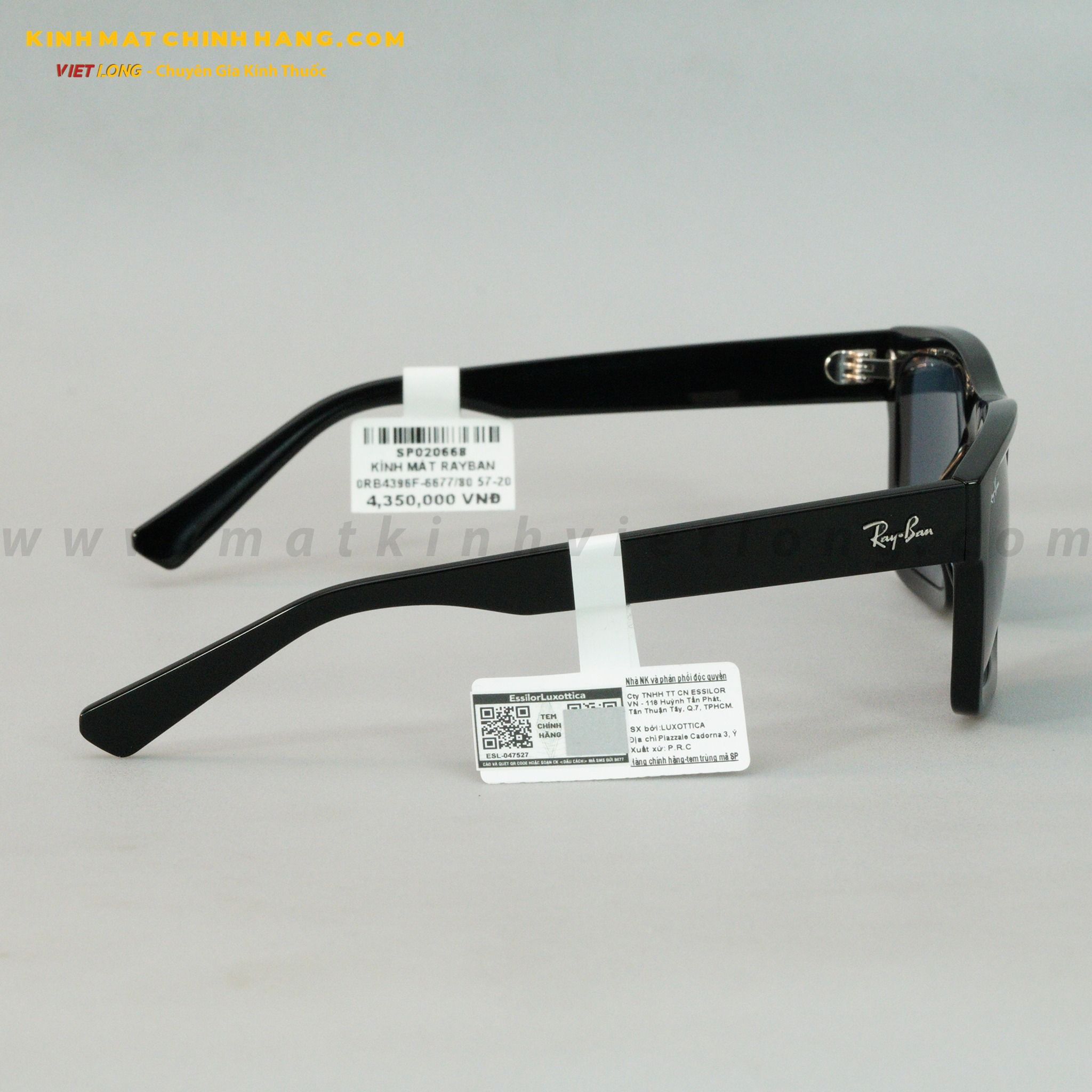 KÍNH MÁT RAYBAN 0RB4396F-6677/80 57-20